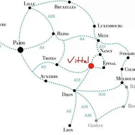 דירה Lumineux 4* Pour 2 A Vittel, Proche Thermes, Wifi, Parking Gratuit - Fr-1-589-745 ויטל